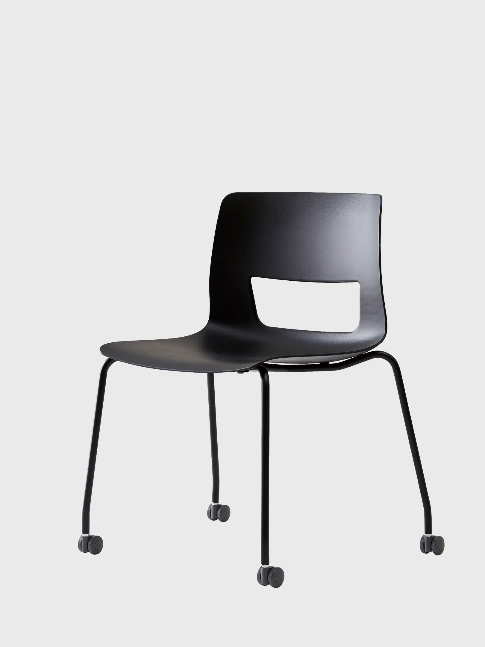 BUTTON 4-Leg / Castors, Plastic, Black
