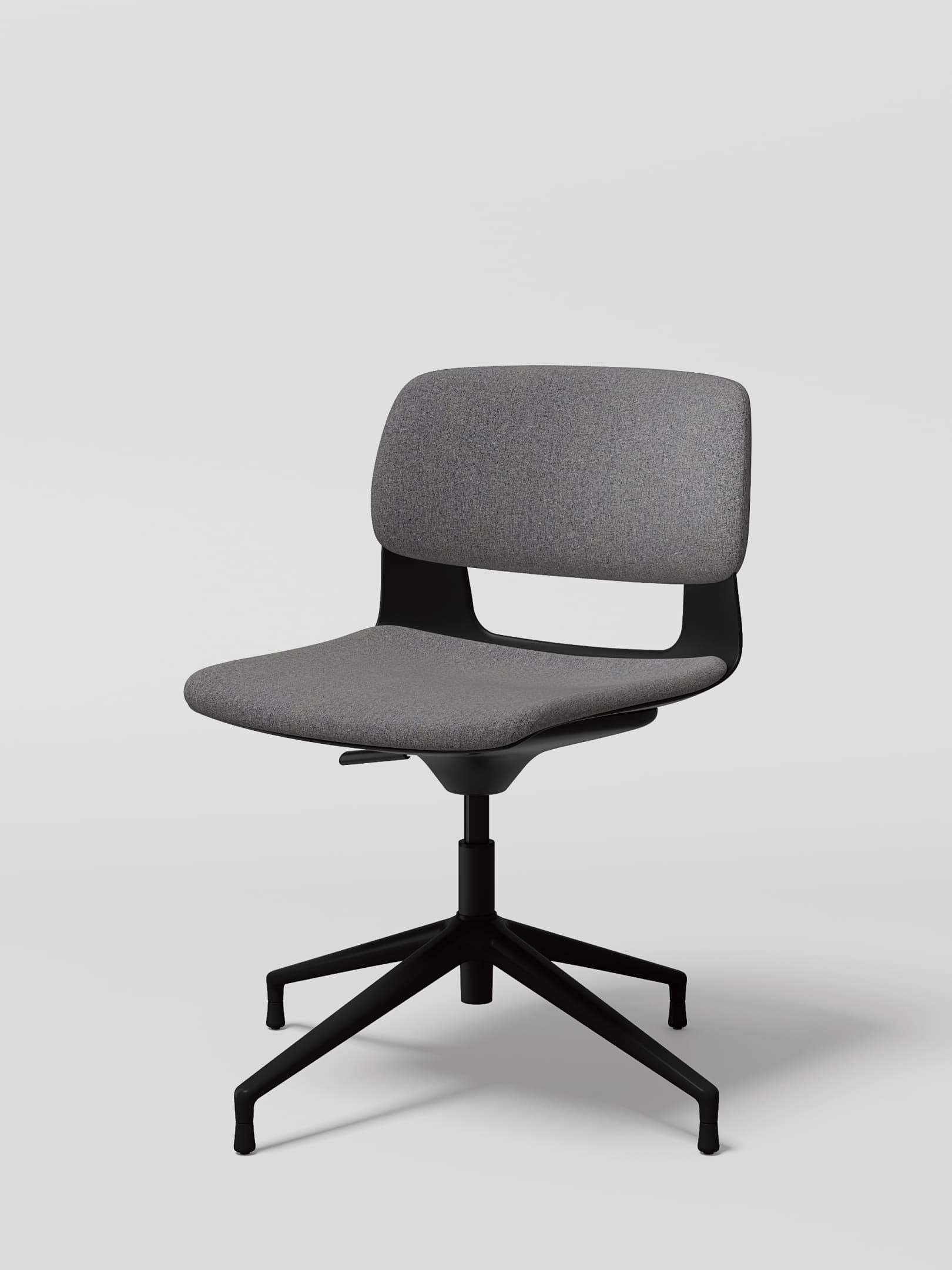 BUTTON Height adjustable / Glides, Fabric, Black / Cool Grey