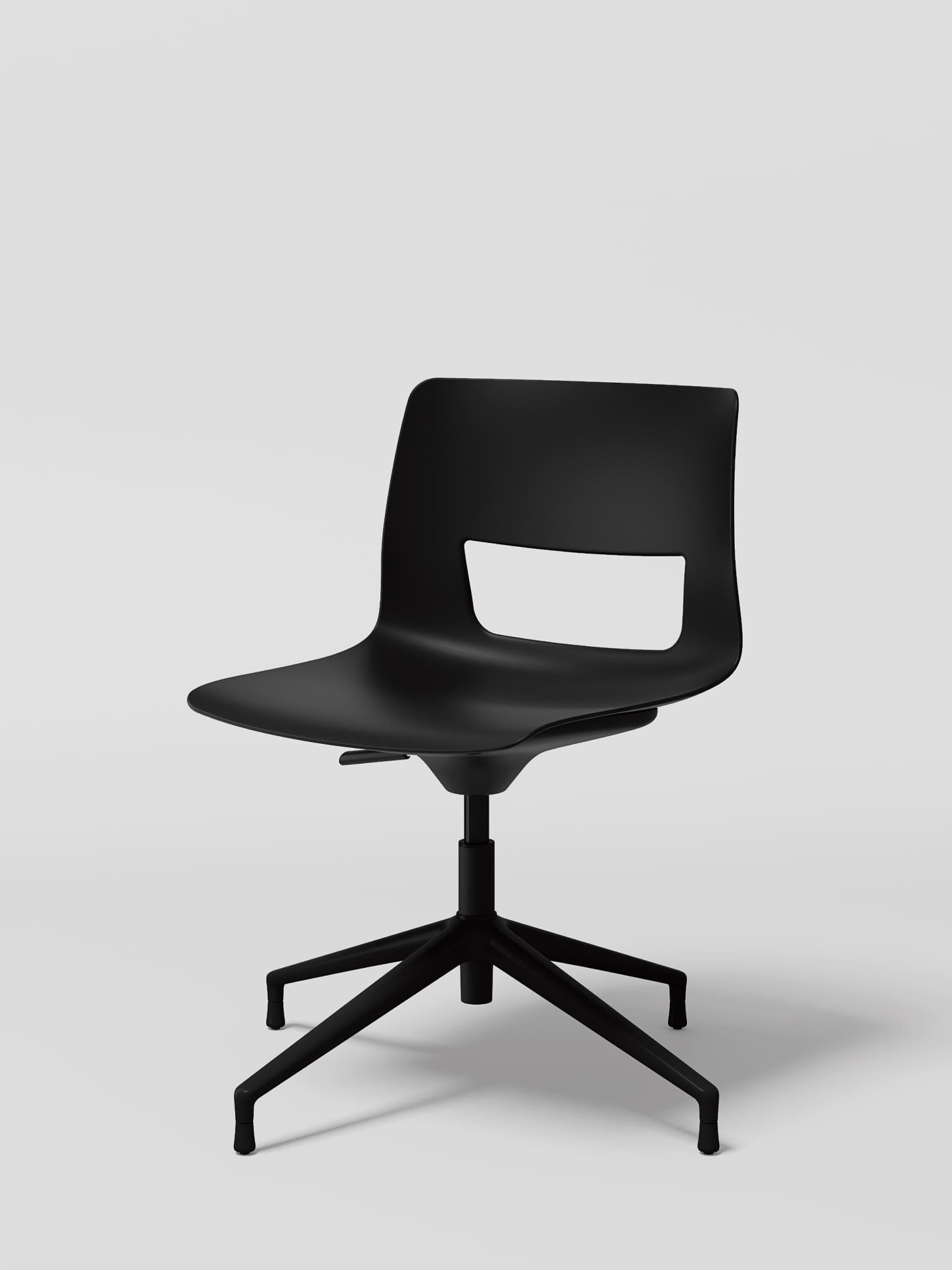 BUTTON Height adjustable / Glides, Plastic, Black