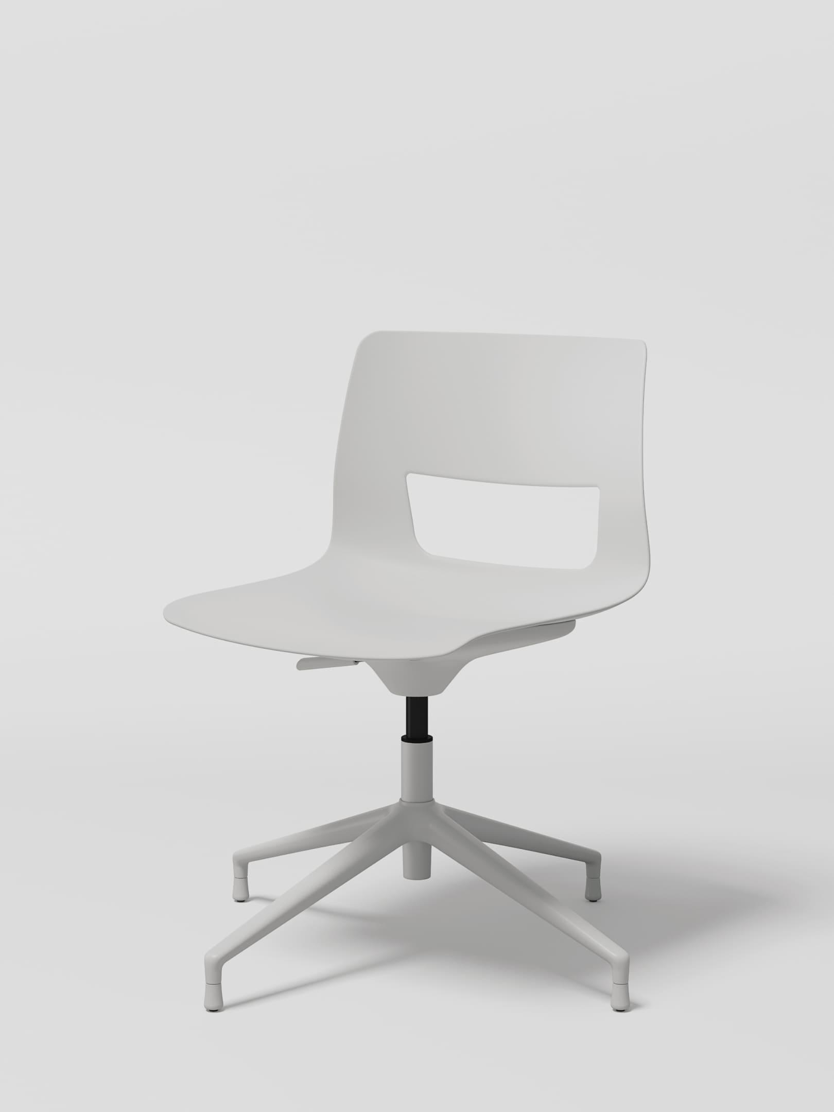 BUTTON Height adjustable / Glides, Plastic, White