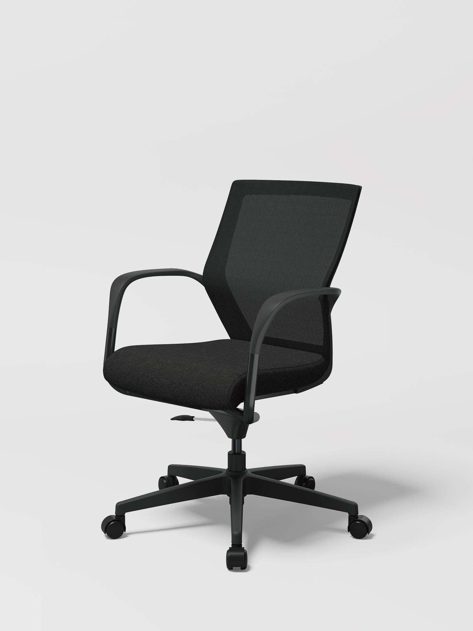 IBLE Height Adjustable with Castors, Black frame and Charcoal upholstery