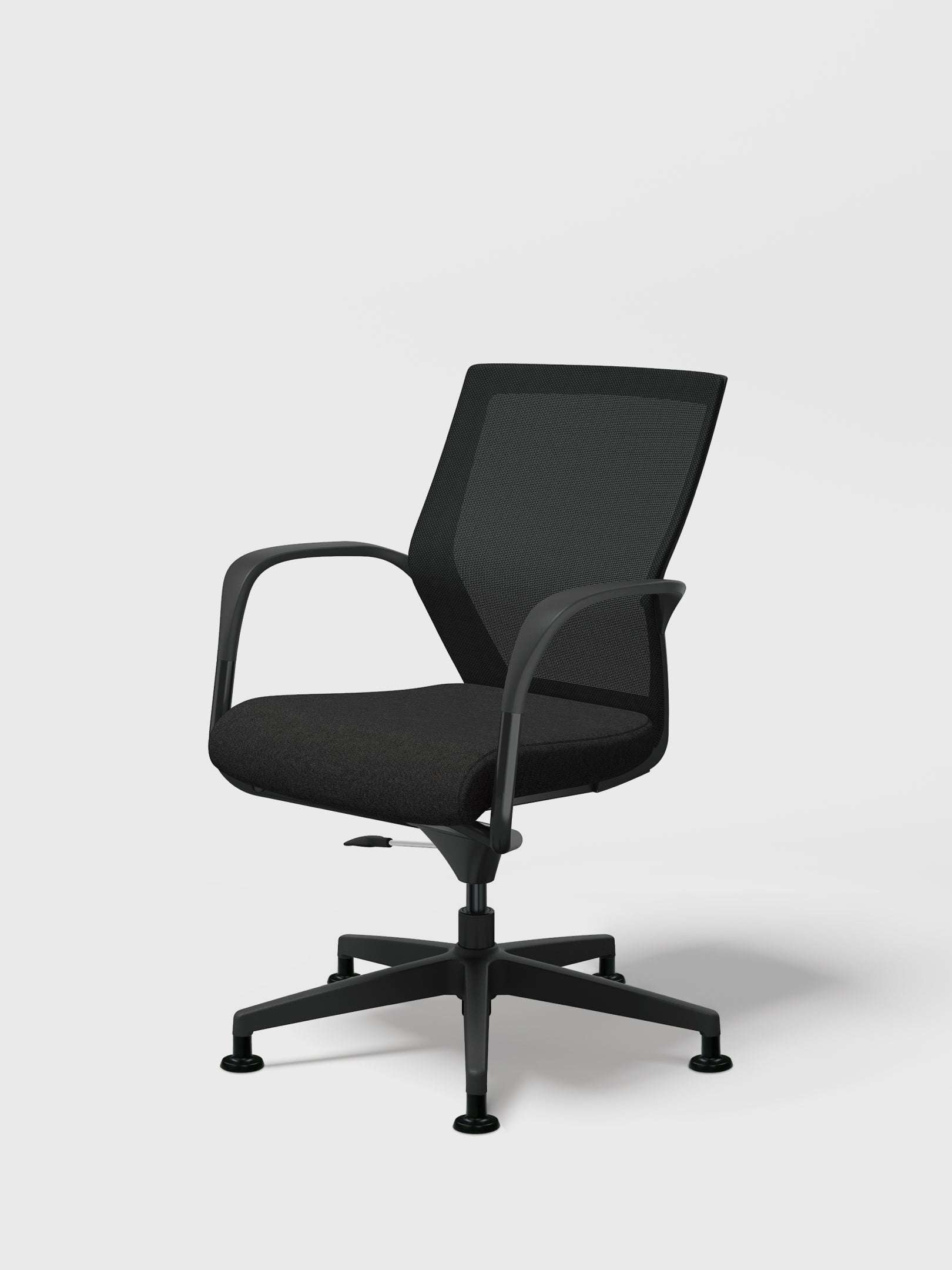 IBLE Height Adjustable with Glides, Black frame and Charcoal upholstery