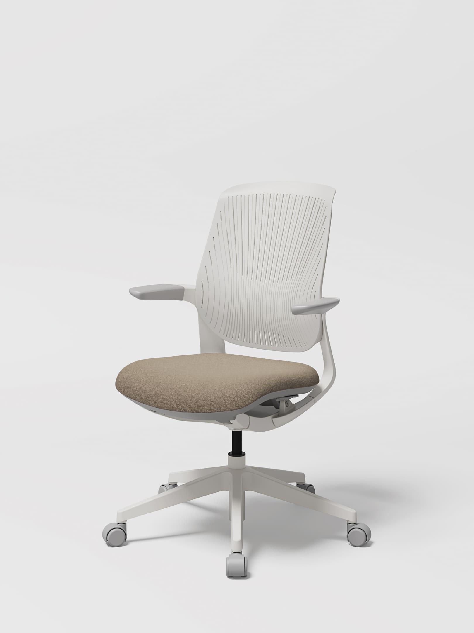 LINIE Flex backrest with White frame in Sand Beige