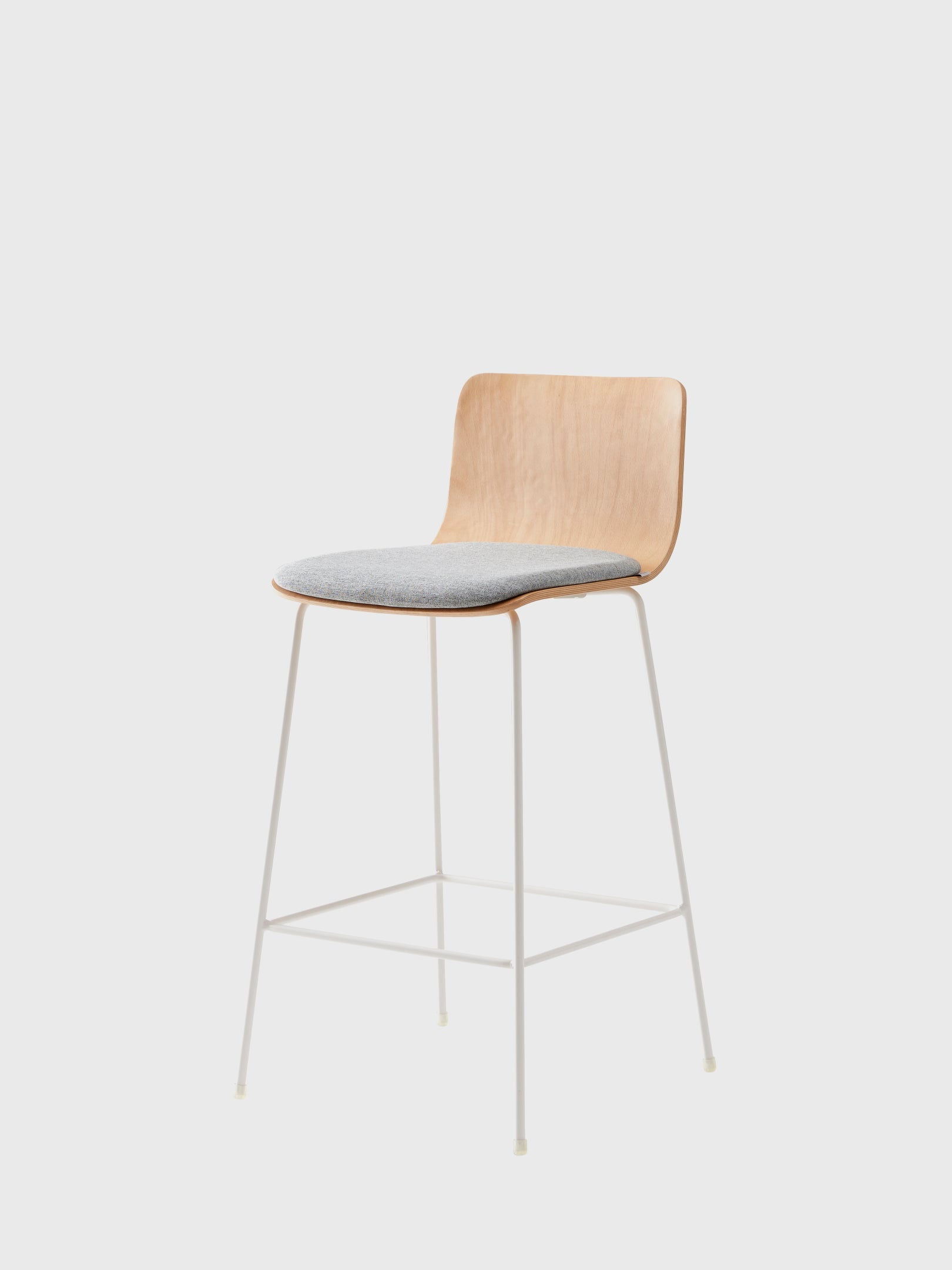 OUI 680 mm / Fabric, White frame and Grey seat