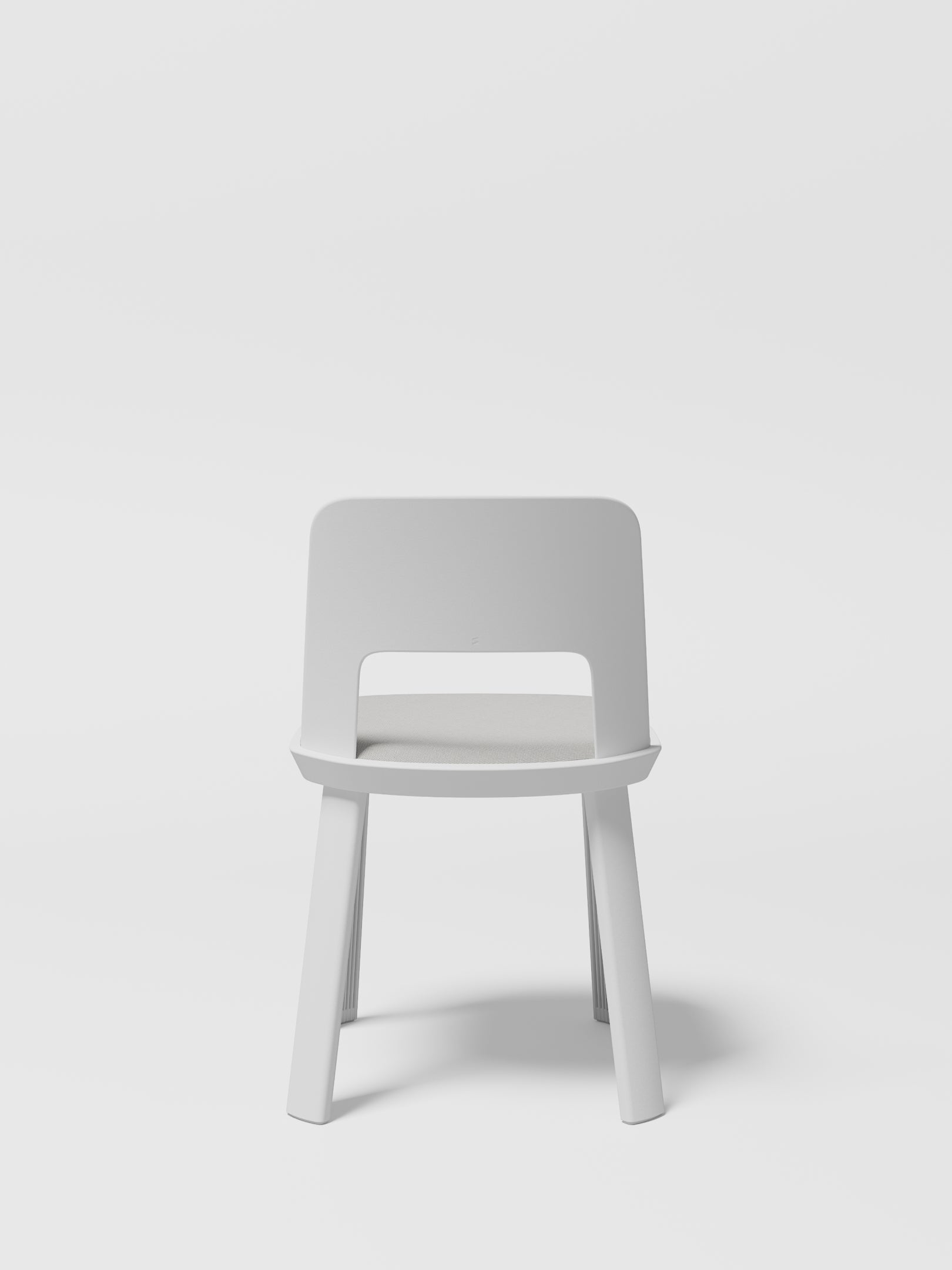 PLIT White dining chair detail
