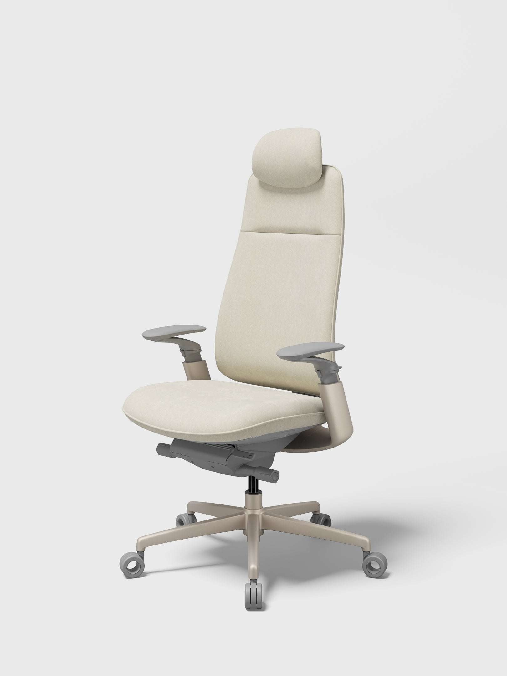 SIDIZ T90 ergonomic office chair in Aquatex fabric, cream beige