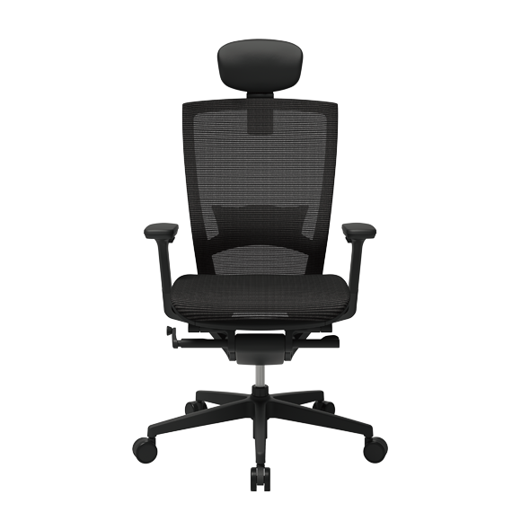 SIDIZ T50 AIR full-mesh office chair in black, front view
