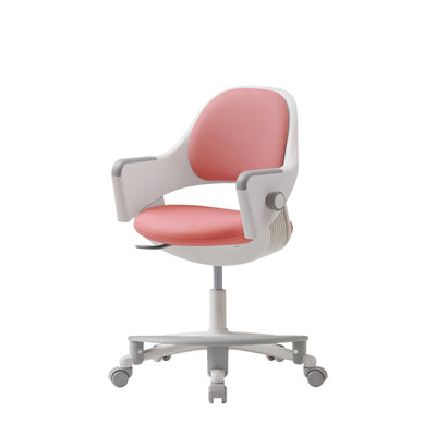 Ringo Ergonomic Kids Chair with Footrest (White Frame / Rosie Pink Seat)