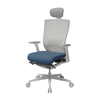 T50 High Performance Ergonomic Office Chair (White Frame / Blue Seat)