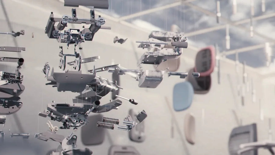 SIDIZ chair components displayed for inspection