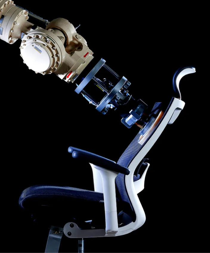 SIDIZ chair undergoing durability testing