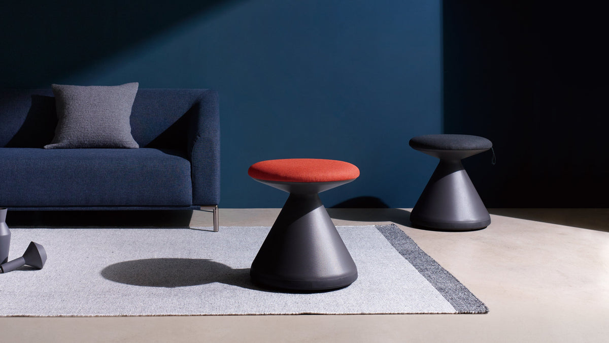 FUNGUS mushroom-inspired stool in a flexible living space