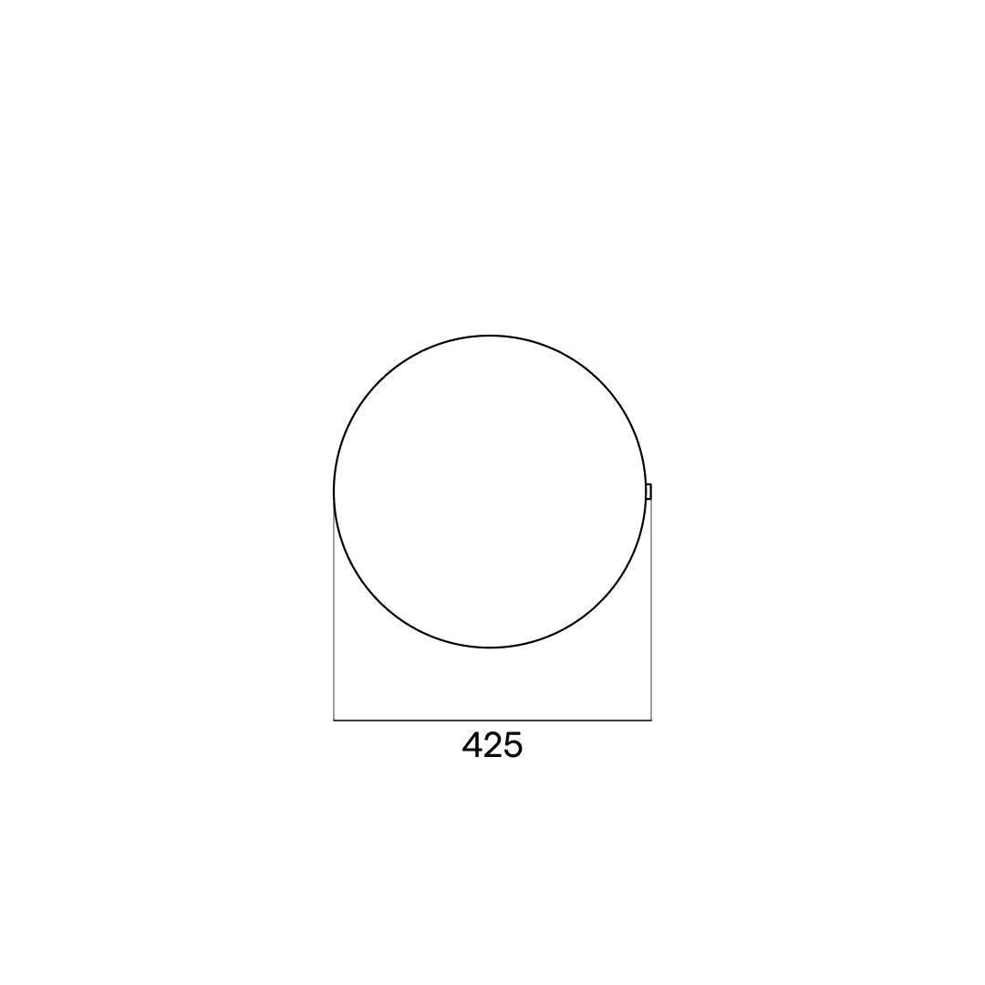 FUNGUS stool front dimensions