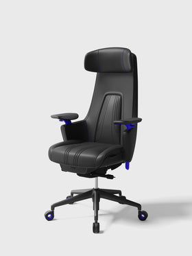 SIDIZ GC PRO in Black / Blue, front three-quarter view