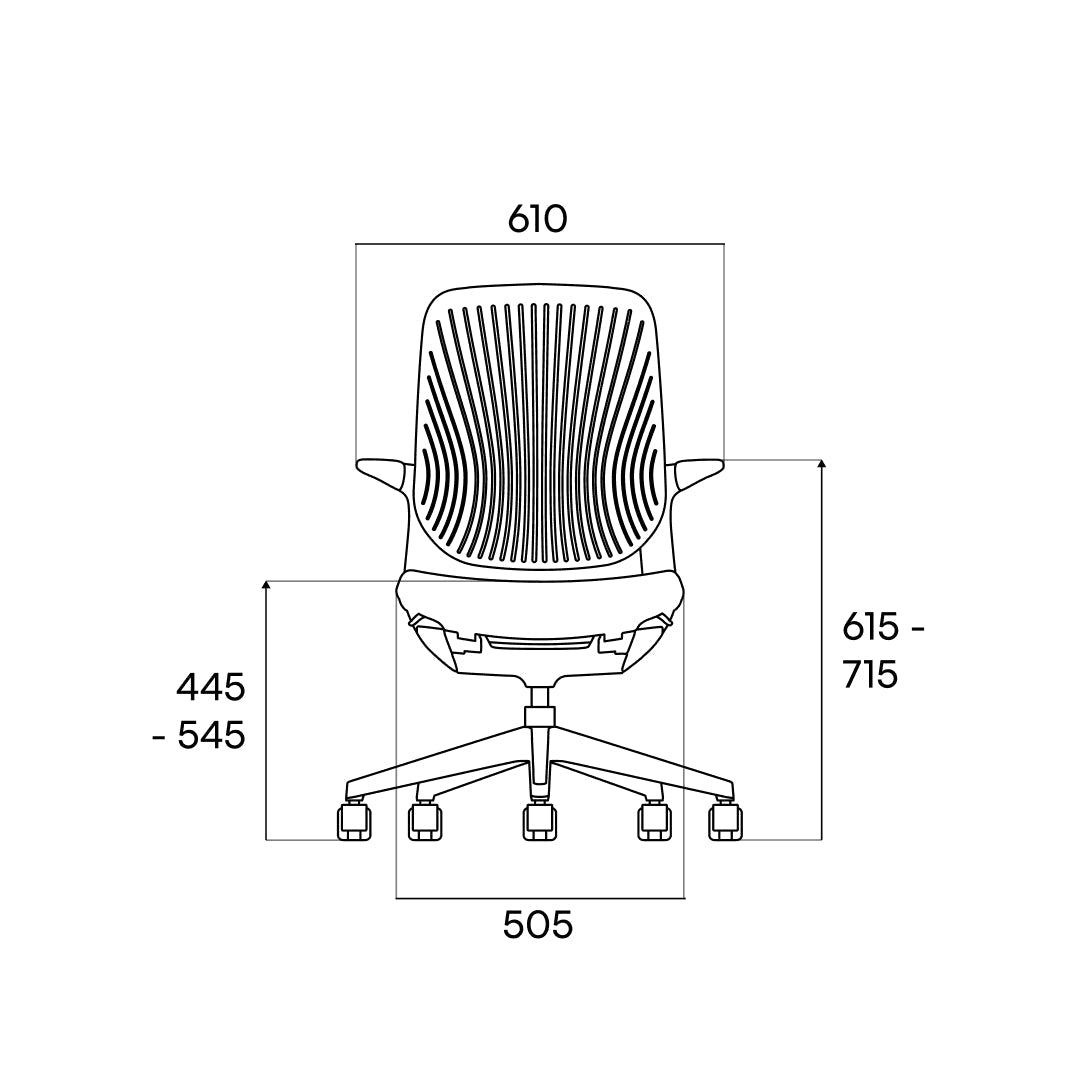 Front dimensions of LINIE Flex