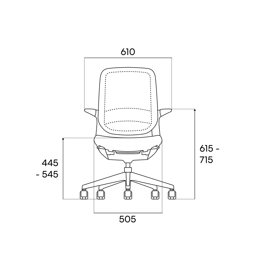 Front dimensions of LINIE Mesh