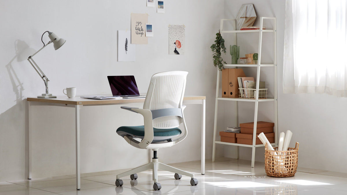 LINIE compact chair in a bright contemporary workspace