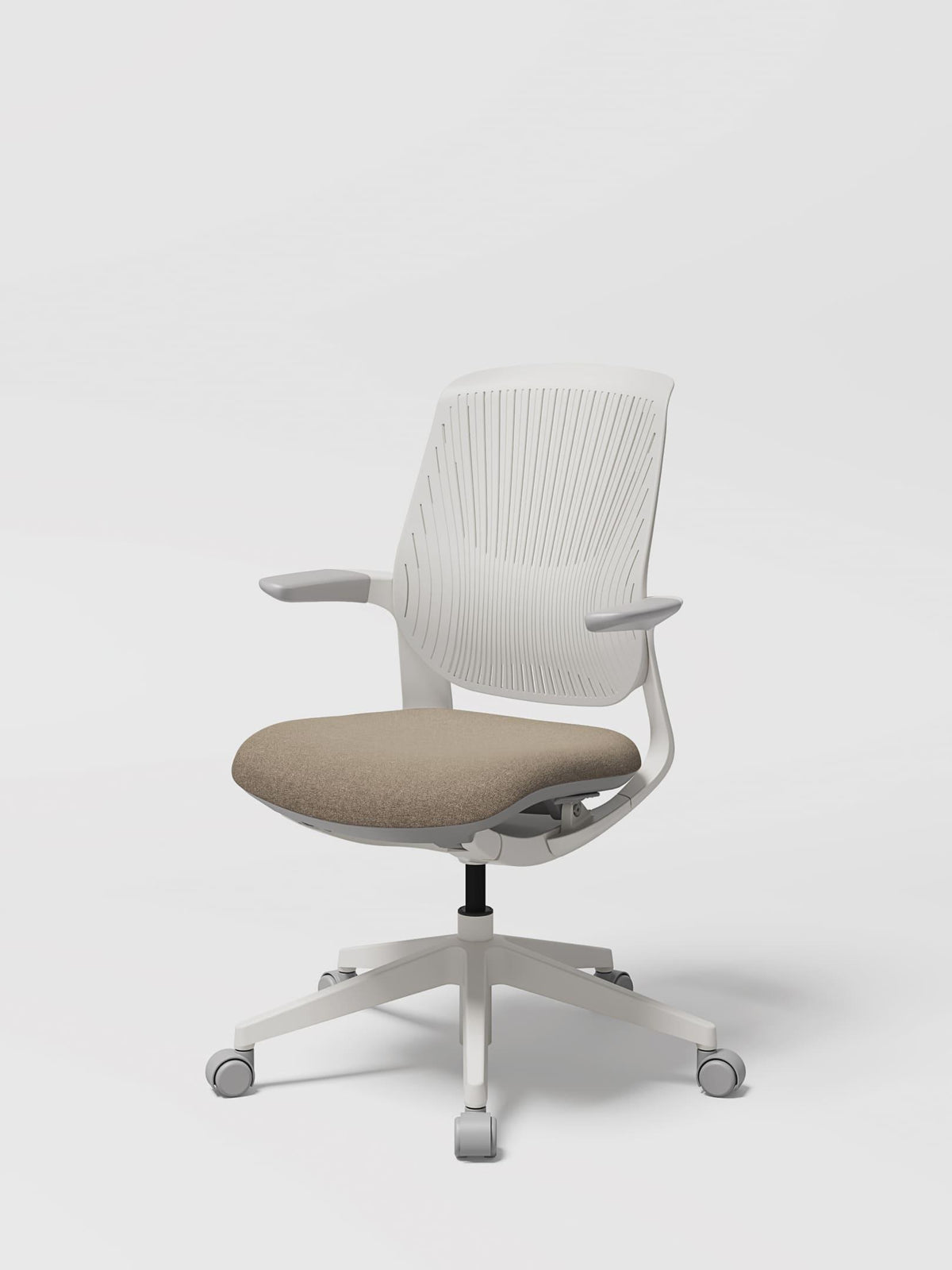 LINIE Flex backrest with White frame in Sand Beige