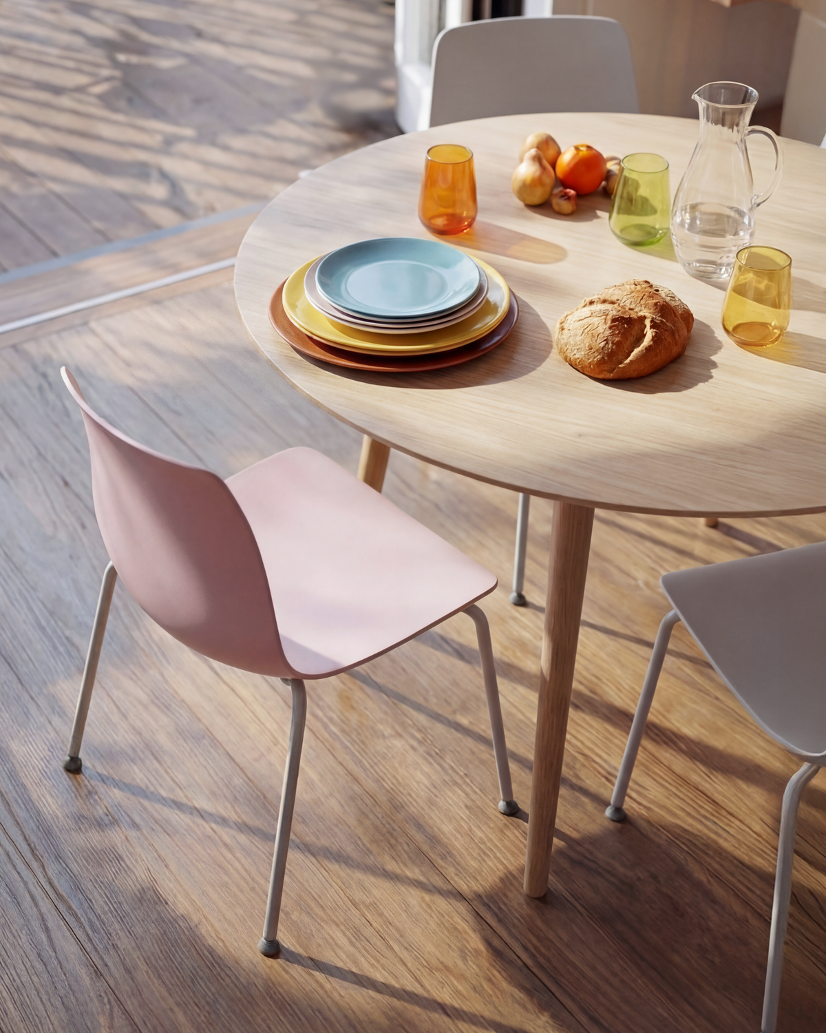 MANE in an AI-generated bright colour with natural timber setting