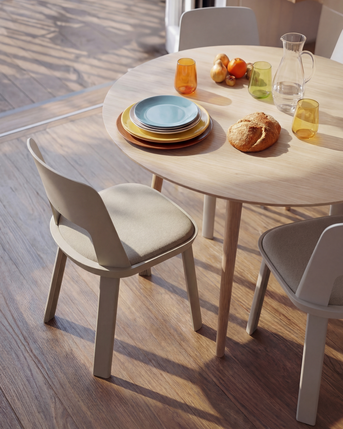 PLIT in an AI-generated natural timber pairing interior