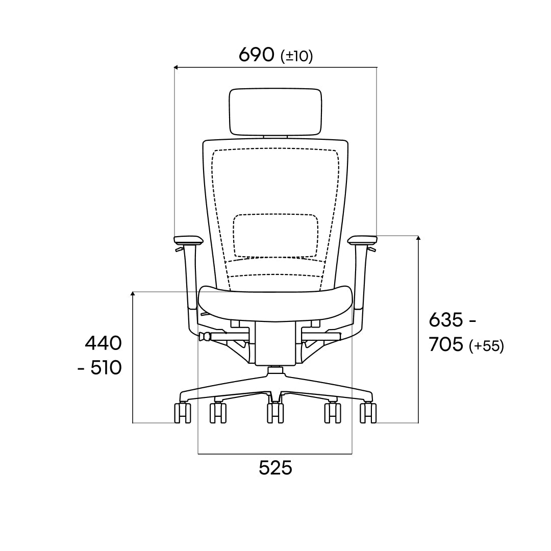 Front dimensions of T50 2nd generation