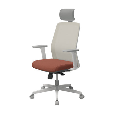 T40 SE Entry Level Ergonomic Chair (White Frame / Terracotta Seat)